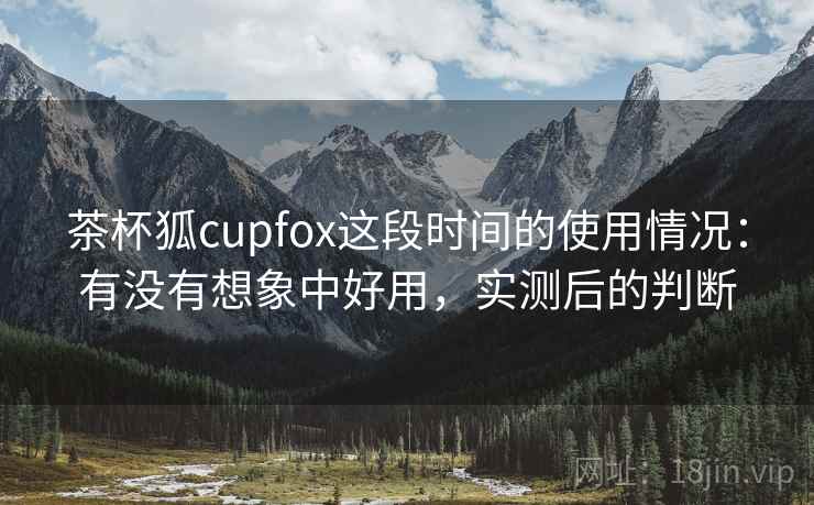 茶杯狐cupfox这段时间的使用情况:有没有想象中好用,实测后的判断 茶杯狐cupfox这段时间的使用情况:有没有想象中好用,实测后的判断