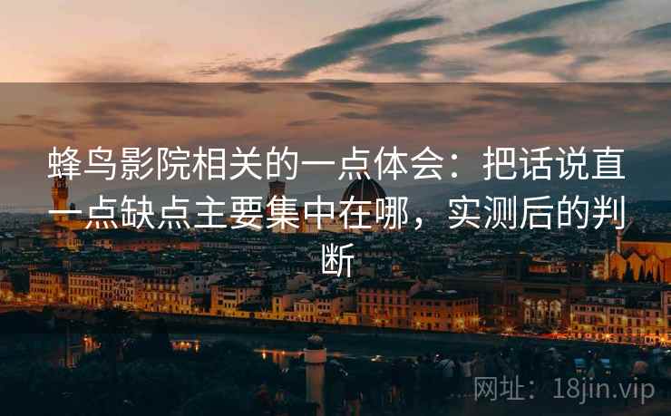 蜂鸟影院相关的一点体会：把话说直一点缺点主要集中在哪，实测后的判断