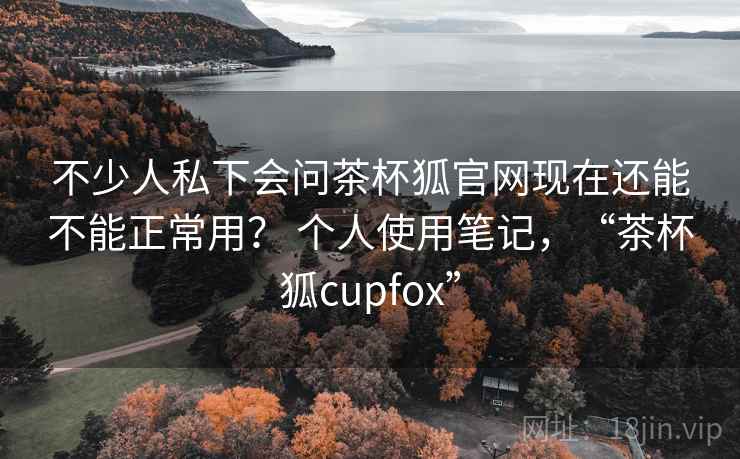 不少人私下会问茶杯狐官网现在还能不能正常用？ 个人使用笔记，“茶杯狐cupfox”
